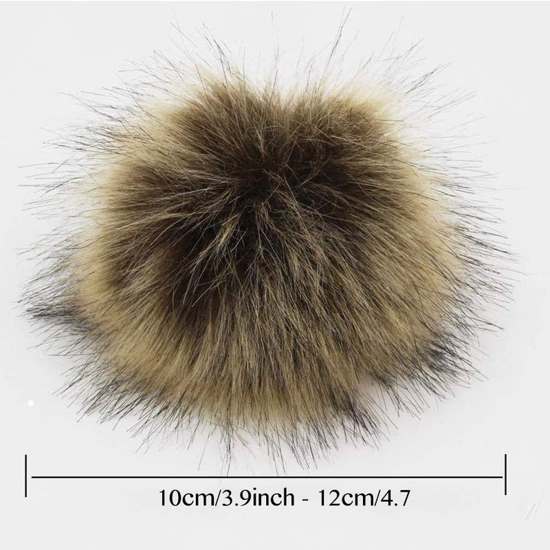 3D-Star 12Pcs DIY Faux Fur Snap Pompoms Ball Mixed Color Fluffy Pompom with Press Button Removable for Knitting Hats Scarves Shoes Bag Charms Accessories - Image 2
